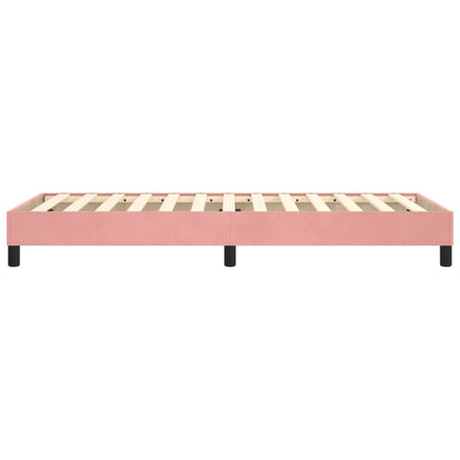 Struttura Letto a Rete a Molle Rosa 90x200 cm in Velluto | homemem39