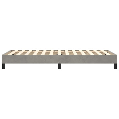 Struttura Letto a Rete a Molle Grigio Chiaro 100x200 cm Velluto | homemem39