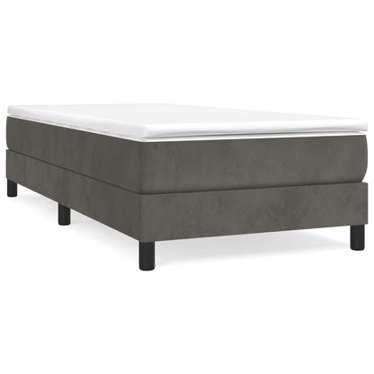 Struttura Letto a Rete a Molle Grigio Scuro 100x200 cm Velluto | homemem39