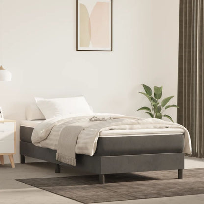 Struttura Letto a Rete a Molle Grigio Scuro 100x200 cm Velluto | homemem39