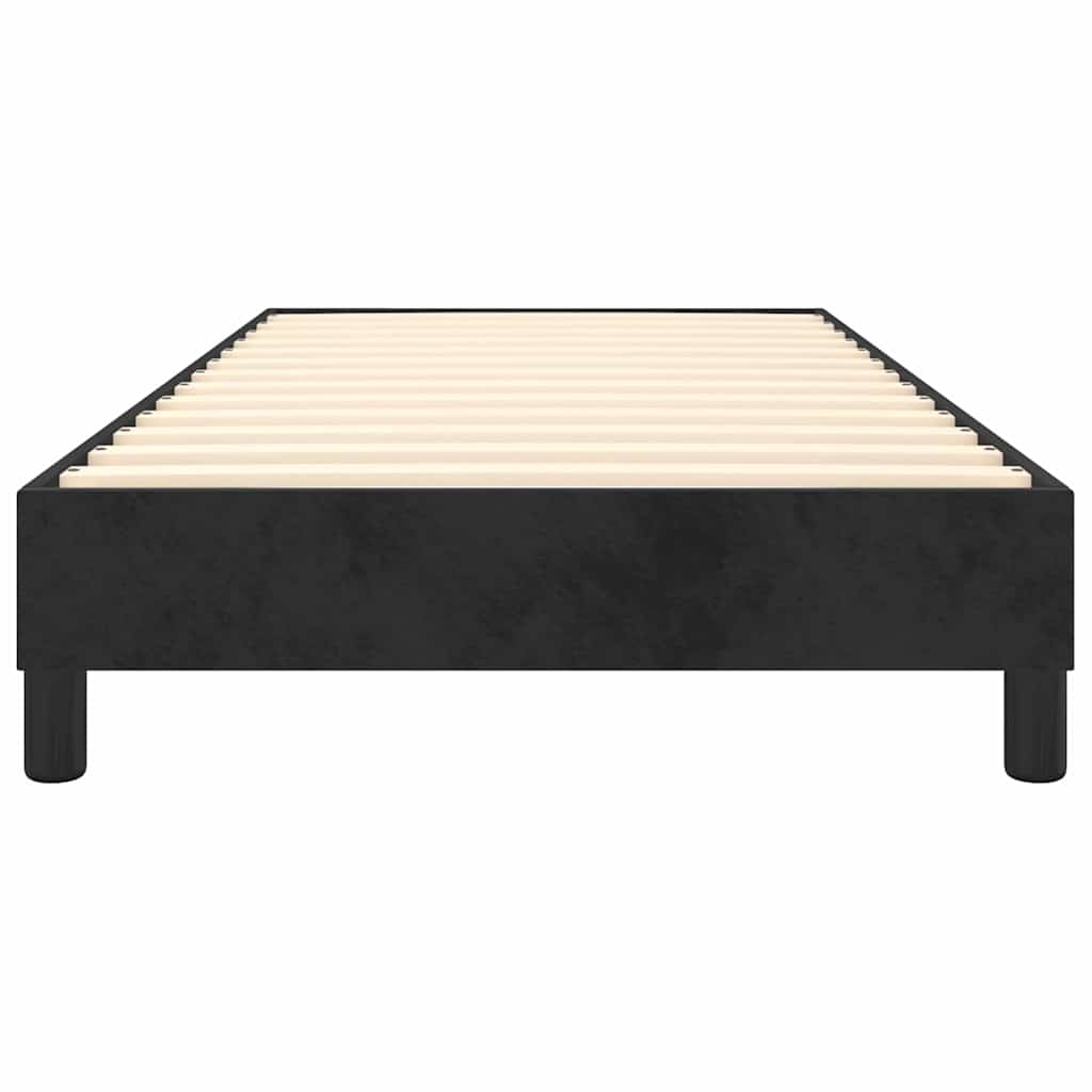 Struttura Letto a Rete a Molle Nero 100x200 cm in Velluto