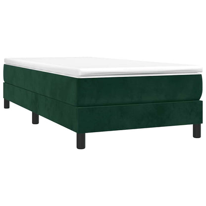 Struttura Letto a Rete a Molle Verde Scuro 100x200 cm in Velluto | homemem39