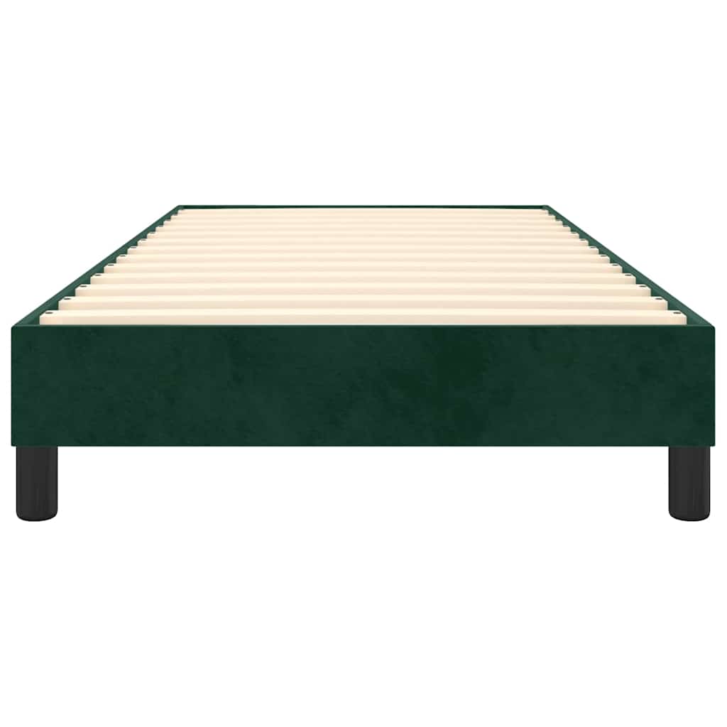 Struttura Letto a Rete a Molle Verde Scuro 100x200 cm in Velluto | homemem39