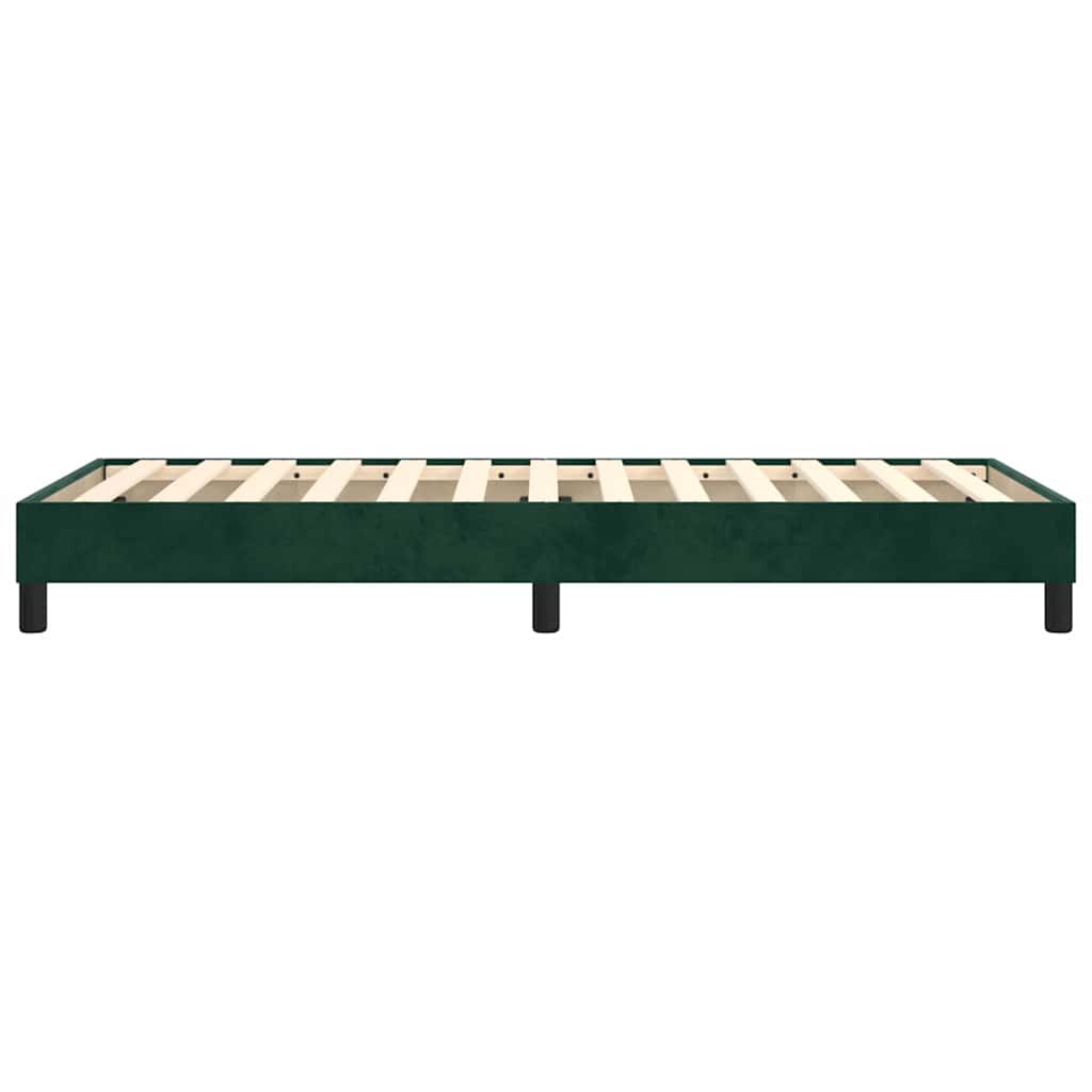Struttura Letto a Rete a Molle Verde Scuro 100x200 cm in Velluto | homemem39