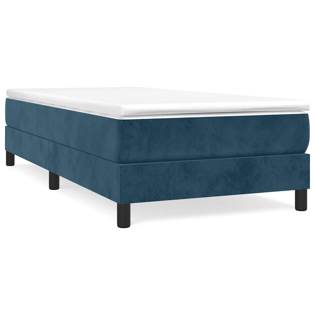 Struttura Letto a Rete a Molle Blu Scuro 100x200 cm in Velluto | homemem39