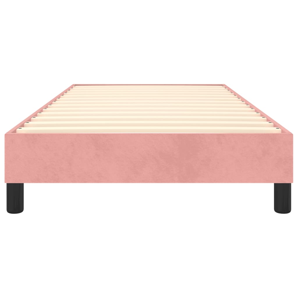 Struttura Letto a Rete a Molle Rosa 100x200 cm in Velluto | homemem39