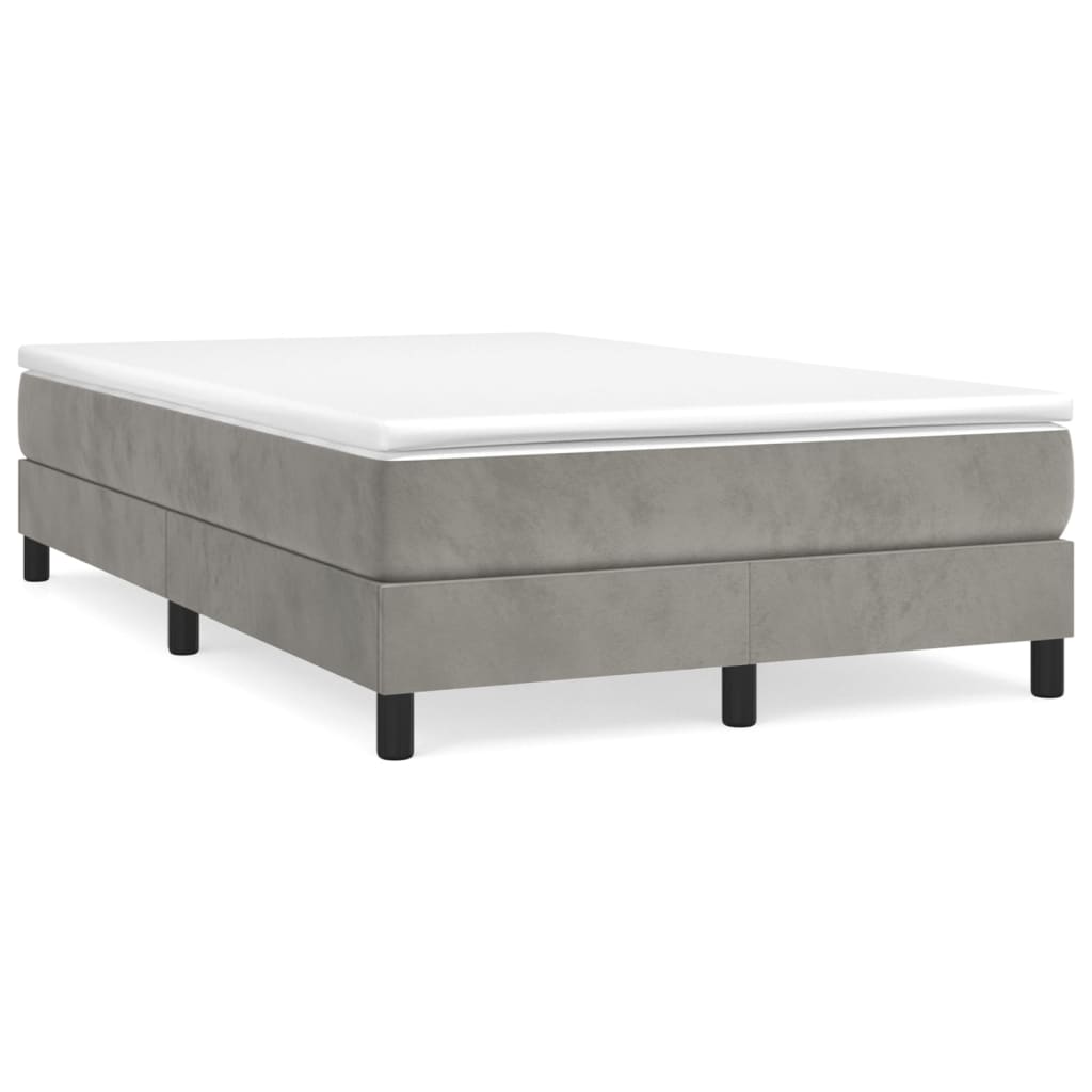 Struttura Letto a Rete a Molle Grigio Chiaro 120x200 cm Velluto | homemem39