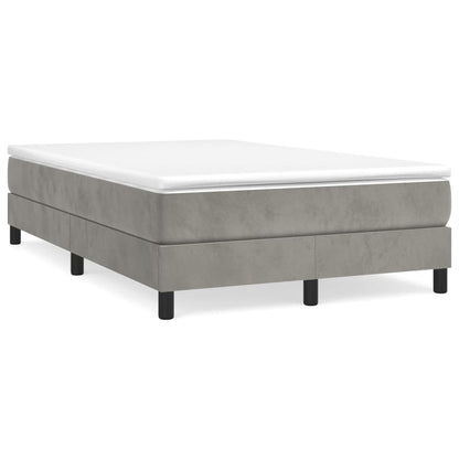 Struttura Letto a Rete a Molle Grigio Chiaro 120x200 cm Velluto | homemem39