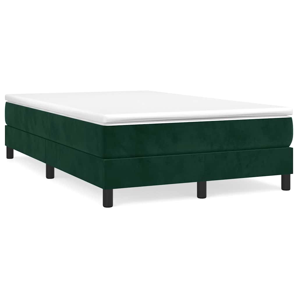 Struttura Letto a Rete a Molle Verde Scuro 120x200cm in Velluto