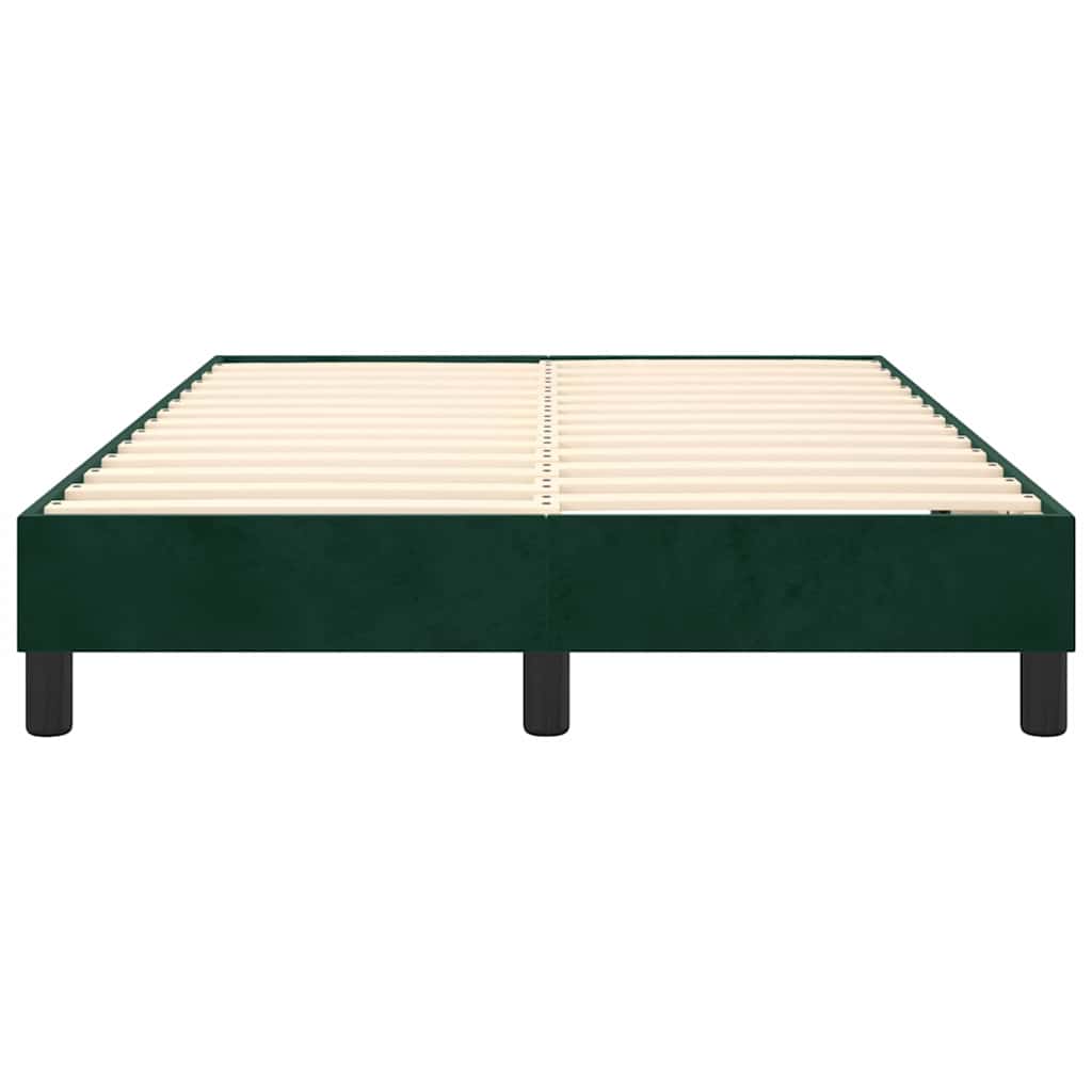 Struttura Letto a Rete a Molle Verde Scuro 120x200cm in Velluto