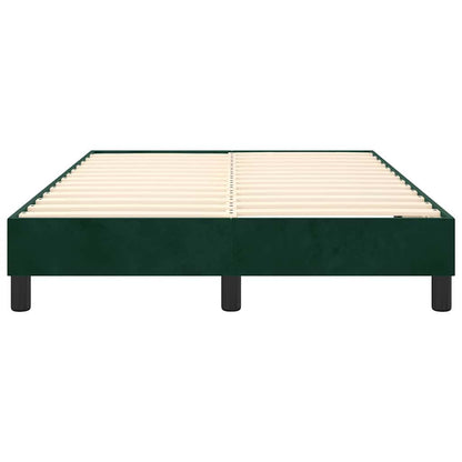 Struttura Letto a Rete a Molle Verde Scuro 120x200cm in Velluto