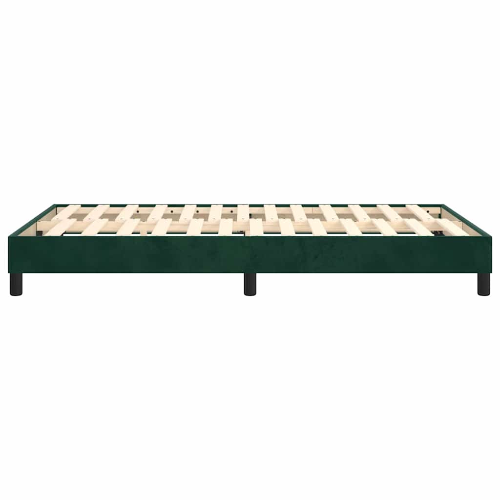Struttura Letto a Rete a Molle Verde Scuro 120x200cm in Velluto