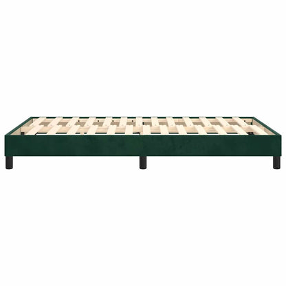 Struttura Letto a Rete a Molle Verde Scuro 120x200cm in Velluto