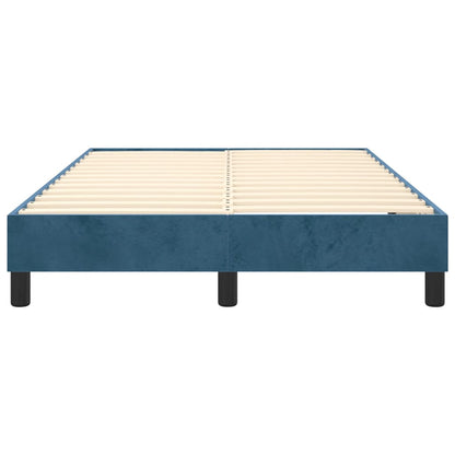 Dark Blue Spring Bed Frame 120x200 cm in Velvet