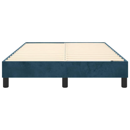 Struttura Letto a Rete a Molle Blu Scuro 120x200 cm in Velluto
