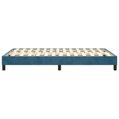 Dark Blue Spring Bed Frame 120x200 cm in Velvet