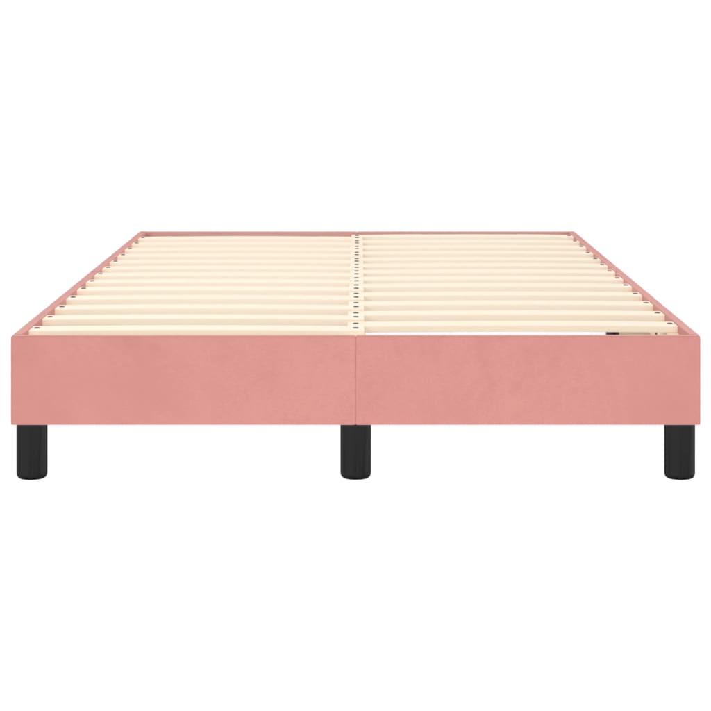 Struttura Letto a Rete a Molle Rosa 120x200 cm in Velluto | homemem39