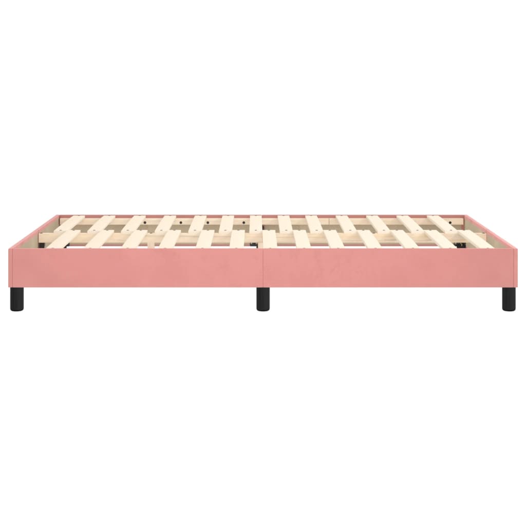 Struttura Letto a Rete a Molle Rosa 120x200 cm in Velluto | homemem39