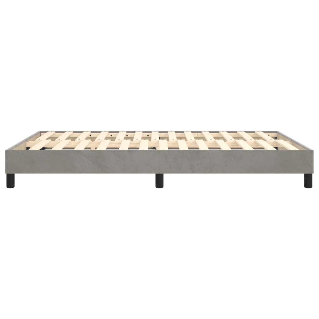 Struttura Letto a Rete a Molle Grigio Chiaro 140x190 cm Velluto | homemem39