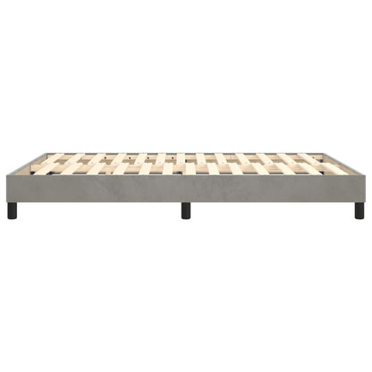 Struttura Letto a Rete a Molle Grigio Chiaro 140x190 cm Velluto | homemem39