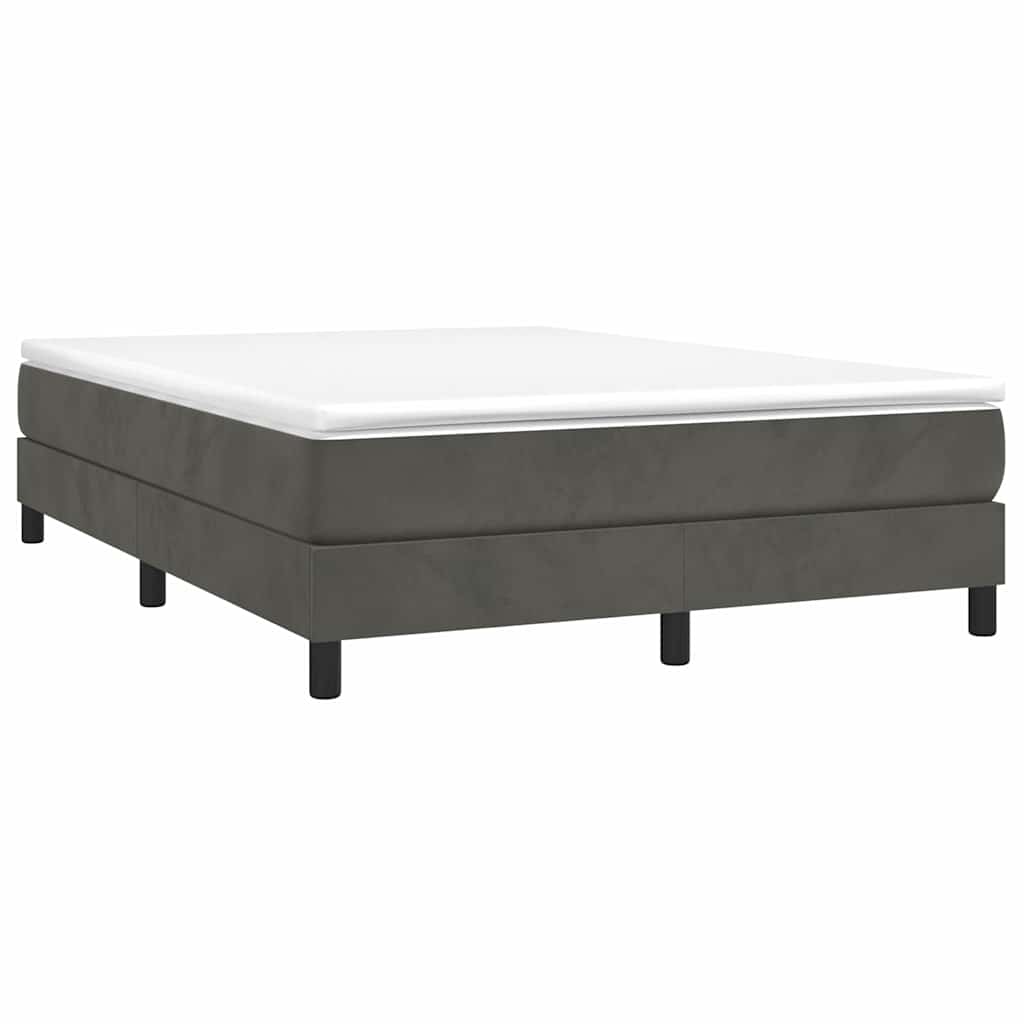 Struttura Letto a Rete a Molle Grigio Scuro 140x190 cm Velluto