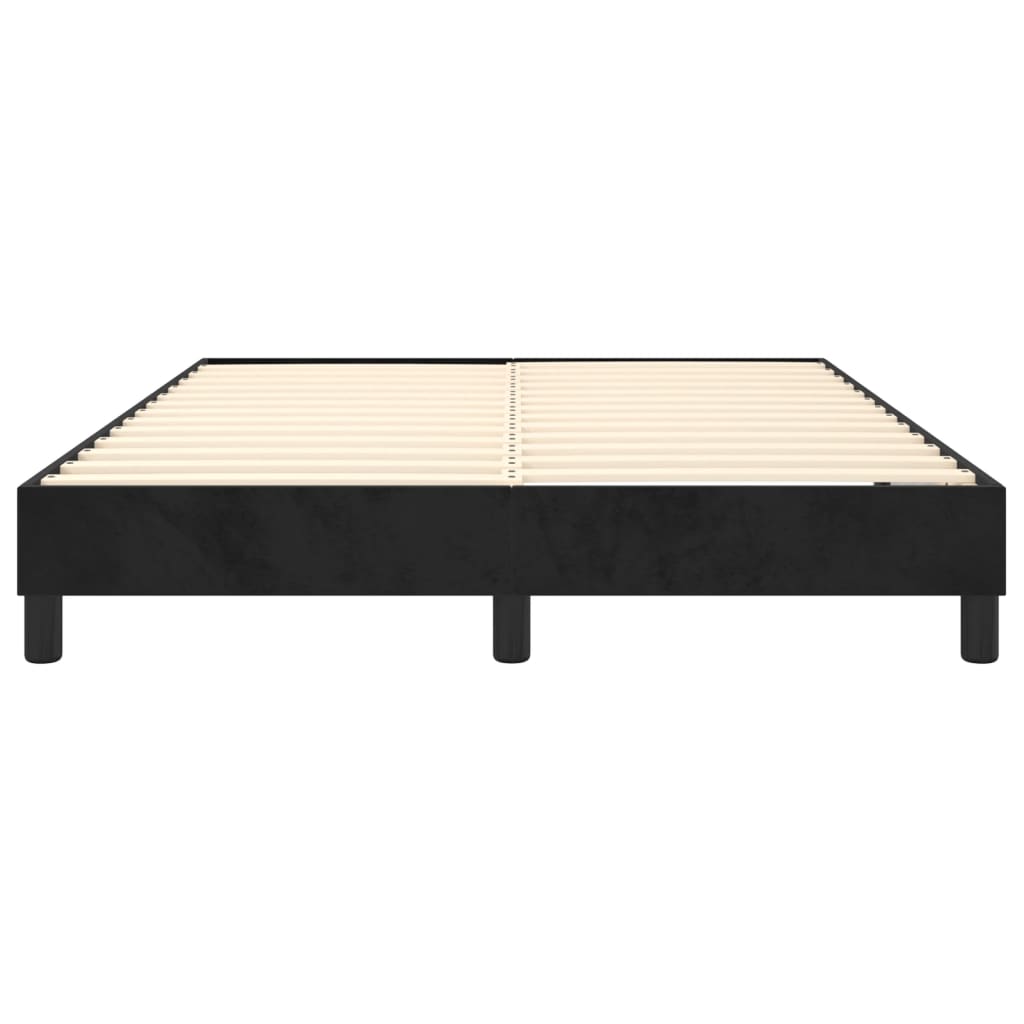 Struttura Letto a Rete a Molle Nero 140x190 cm in Velluto | homemem39