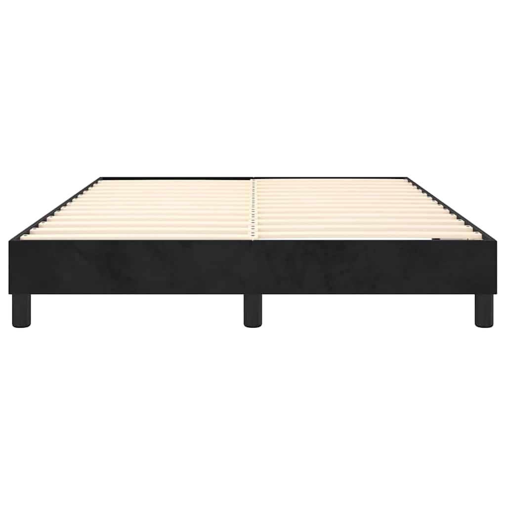Struttura Letto a Rete a Molle Nero 140x190 cm in Velluto