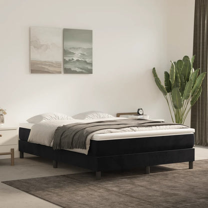 Struttura Letto a Rete a Molle Nero 140x190 cm in Velluto | homemem39