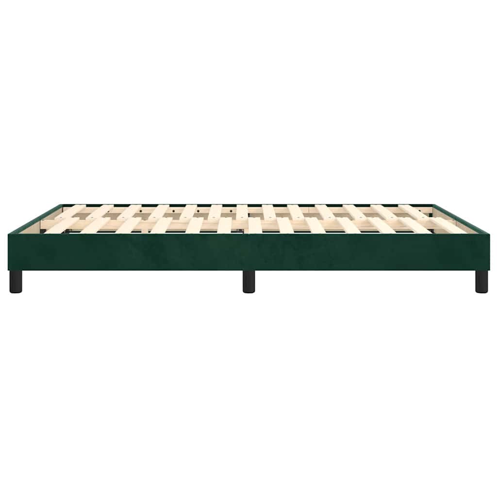 Struttura Letto a Rete a Molle Verde Scuro 140x190 cm in Velluto | homemem39