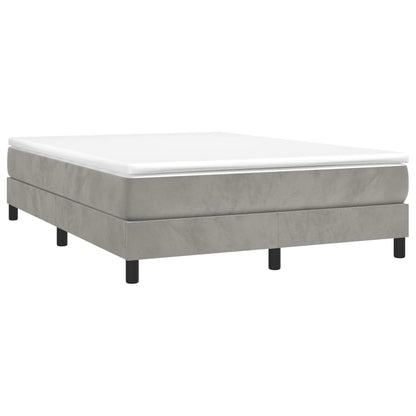 Struttura Letto a Rete a Molle Grigio Chiaro 140x200 cm Velluto | homemem39