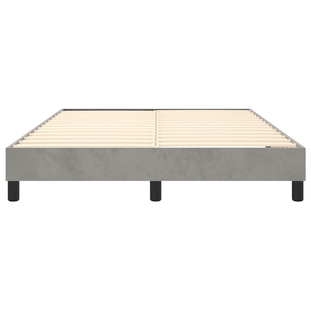Struttura Letto a Rete a Molle Grigio Chiaro 140x200 cm Velluto | homemem39