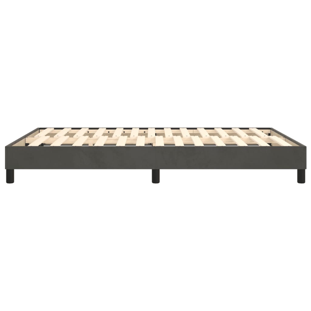 Struttura Letto a Rete a Molle Grigio Scuro 140x200 cm Velluto | homemem39