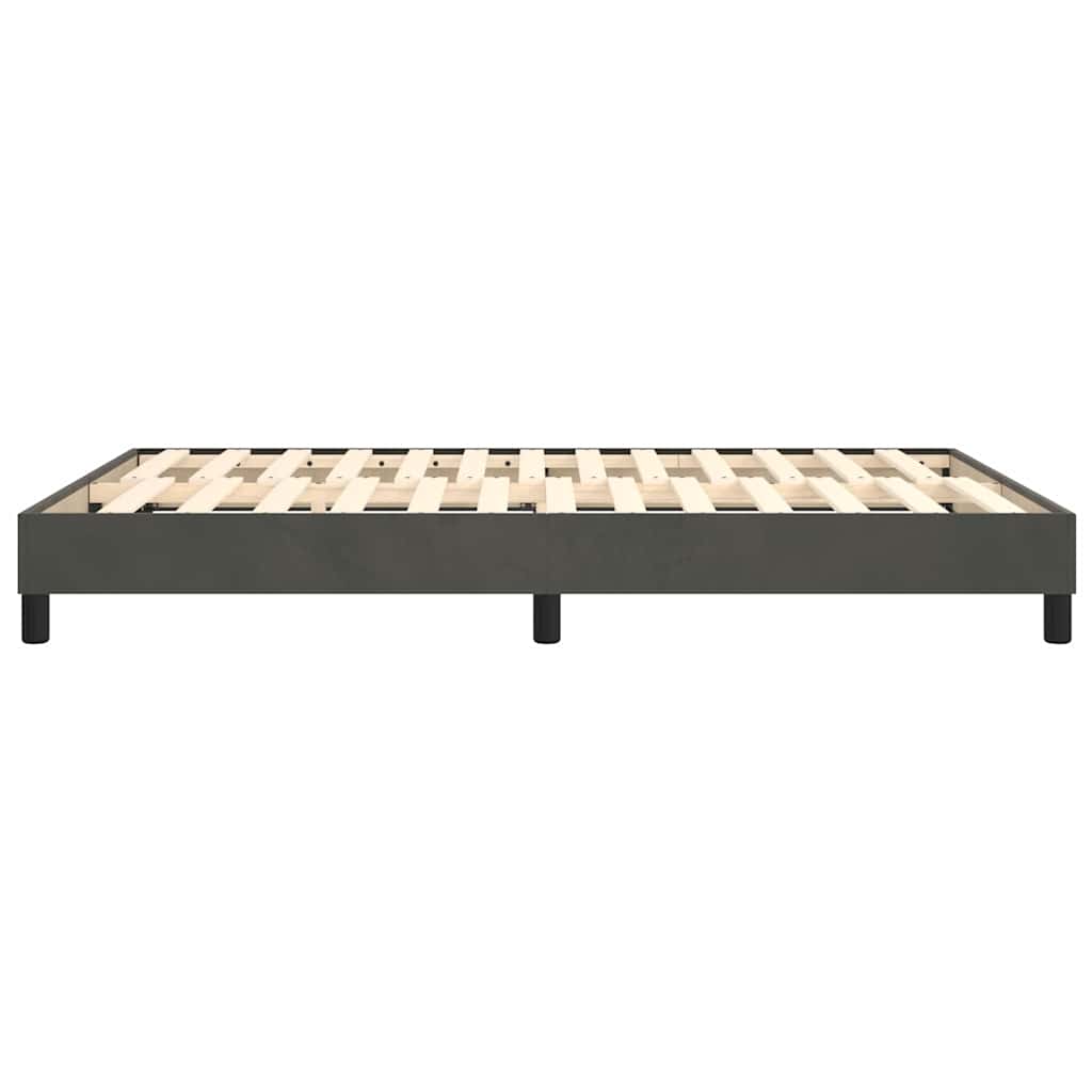 Struttura Letto a Rete a Molle Grigio Scuro 140x200 cm Velluto