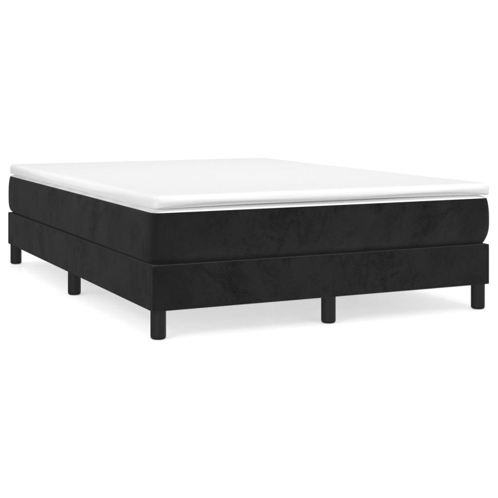 Struttura Letto a Rete a Molle Nero 140x200 cm in Velluto | homemem39