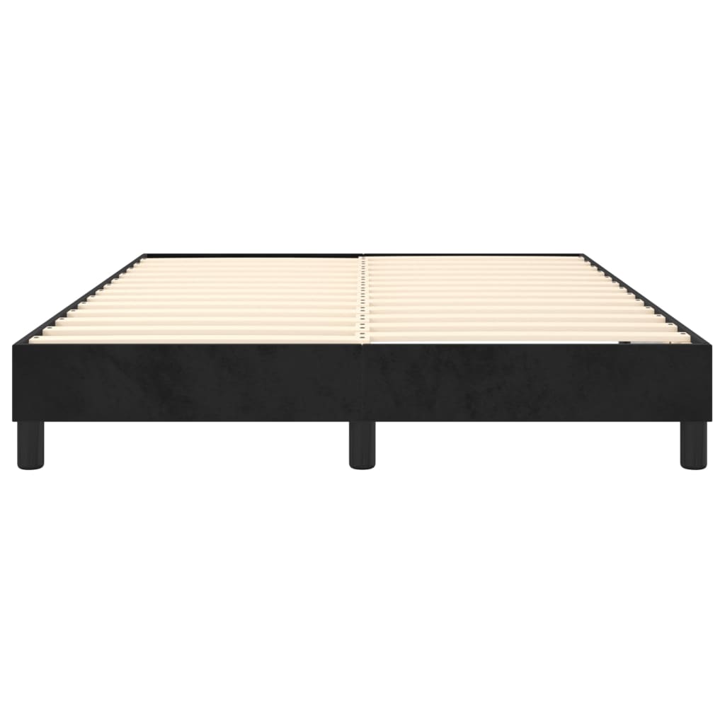 Struttura Letto a Rete a Molle Nero 140x200 cm in Velluto | homemem39