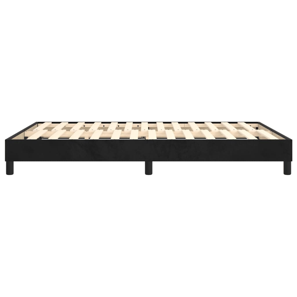 Struttura Letto a Rete a Molle Nero 140x200 cm in Velluto | homemem39