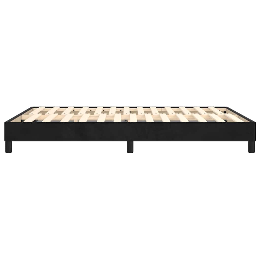 Struttura Letto a Rete a Molle Nero 140x200 cm in Velluto