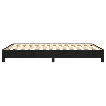 Struttura Letto a Rete a Molle Nero 140x200 cm in Velluto