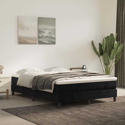 Struttura Letto a Rete a Molle Nero 140x200 cm in Velluto