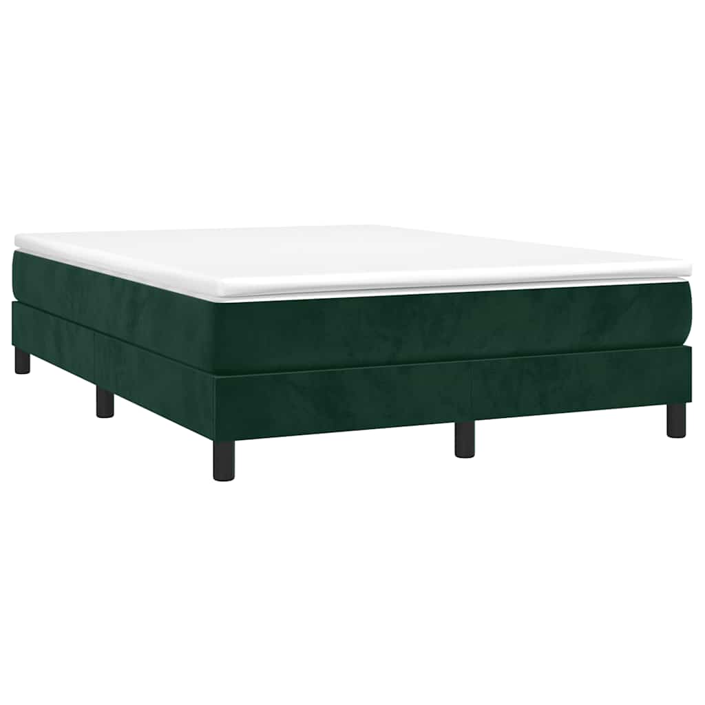 Struttura Letto a Rete a Molle Verde Scuro 140x200 cm in Velluto | homemem39