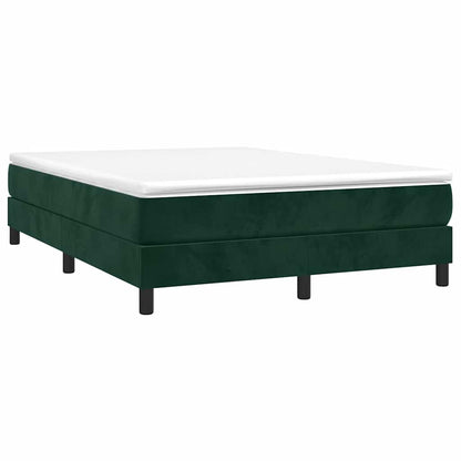 Struttura Letto a Rete a Molle Verde Scuro 140x200cm in Velluto