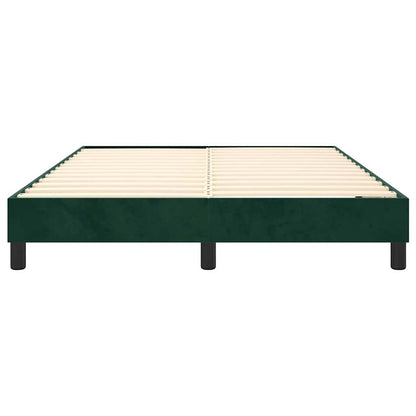 Struttura Letto a Rete a Molle Verde Scuro 140x200cm in Velluto