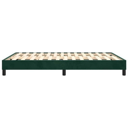 Struttura Letto a Rete a Molle Verde Scuro 140x200 cm in Velluto | homemem39