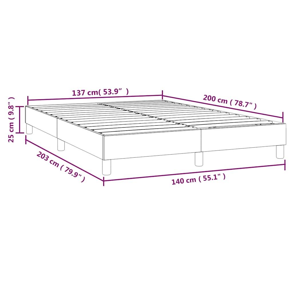 Struttura Letto a Rete a Molle Verde Scuro 140x200 cm in Velluto | homemem39