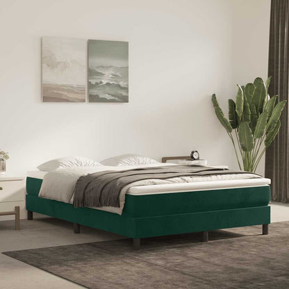 Struttura Letto a Rete a Molle Verde Scuro 140x200 cm in Velluto | homemem39