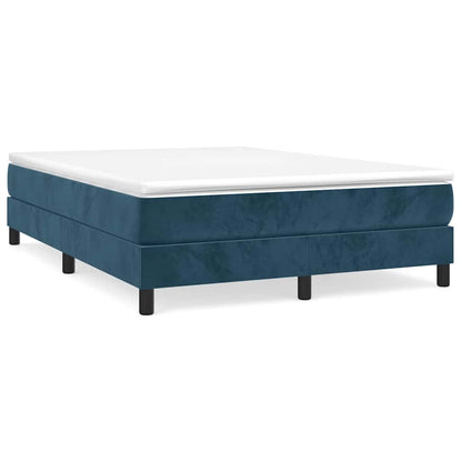 Struttura Letto a Rete a Molle Blu Scuro 140x200 cm Velluto