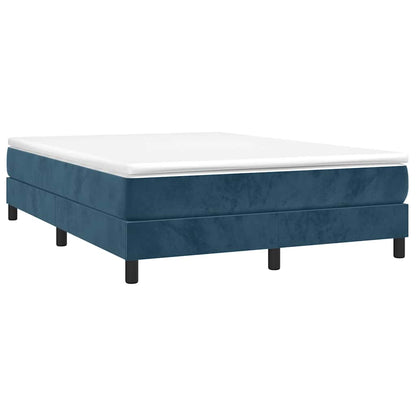 Struttura Letto a Rete a Molle Blu Scuro 140x200 cm Velluto | homemem39