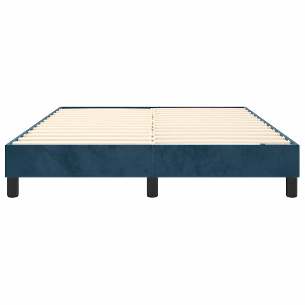 Struttura Letto a Rete a Molle Blu Scuro 140x200 cm Velluto | homemem39