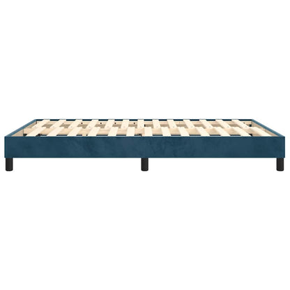 Struttura Letto a Rete a Molle Blu Scuro 140x200 cm Velluto