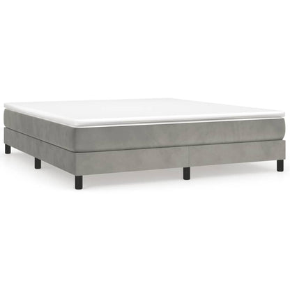 Struttura Letto a Rete a Molle Grigio Chiaro 160x200 cm Velluto | homemem39